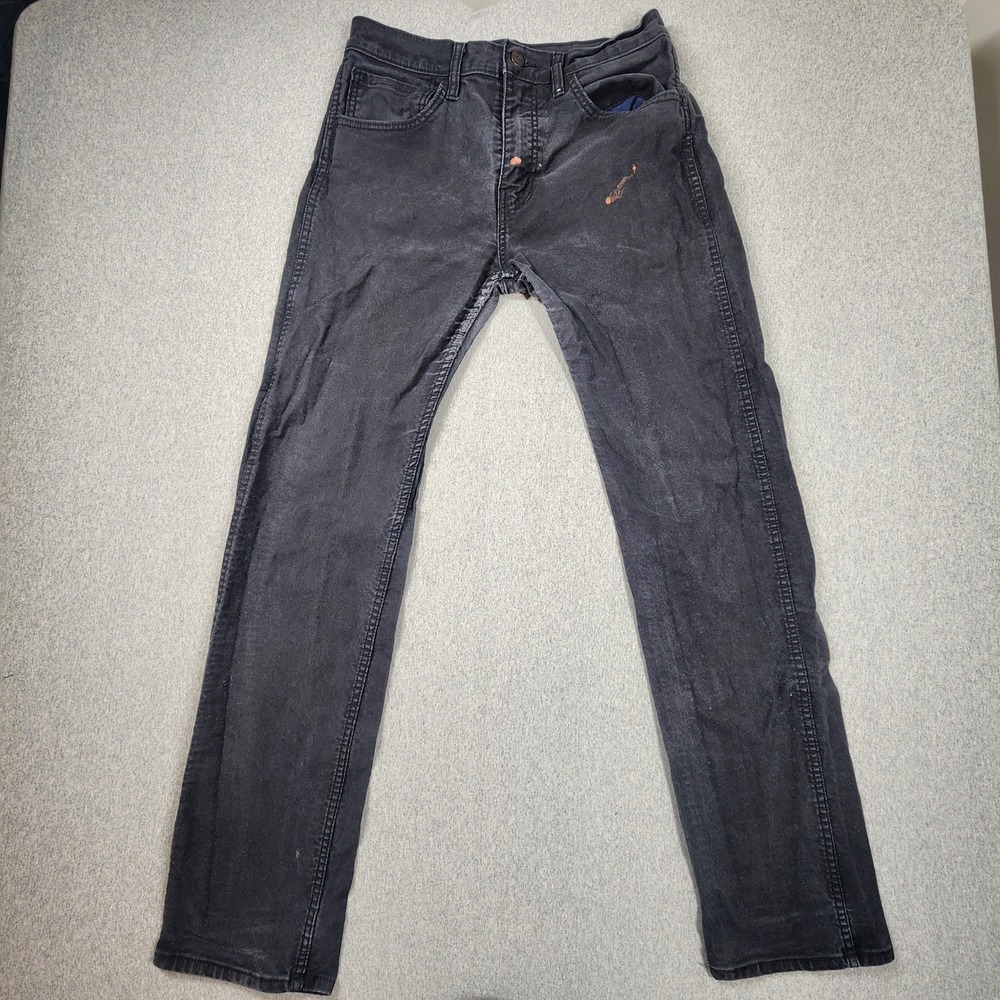Levi's Workwear Fit Jeans Mens 32x34 Black Fair Stained Frayed Straight Leg